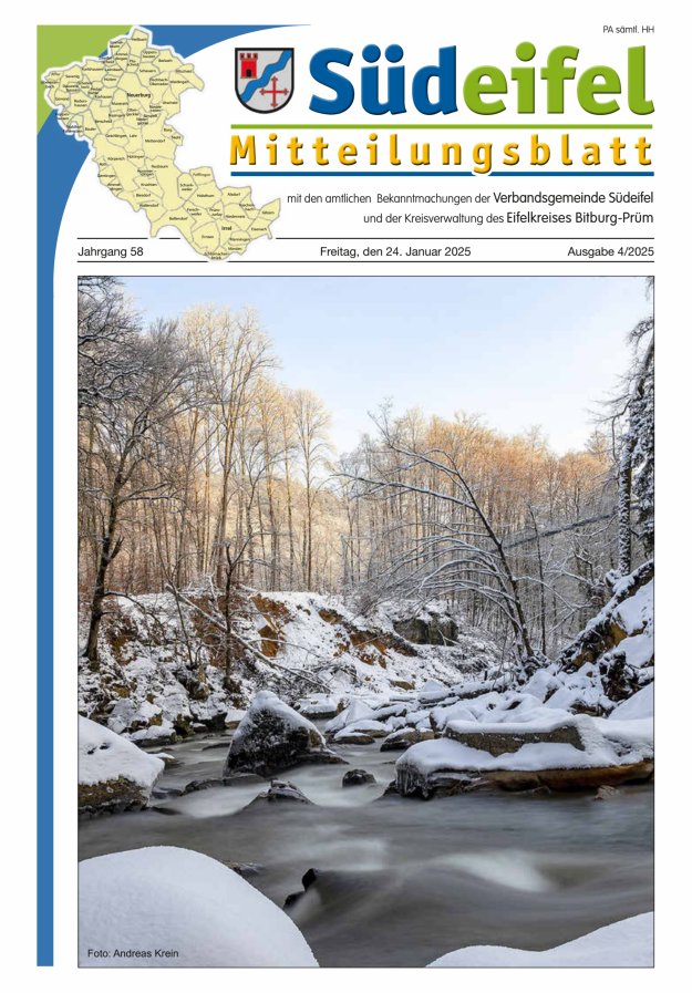 Mitteilungsblatt Südeifel Titelblatt 04/2025