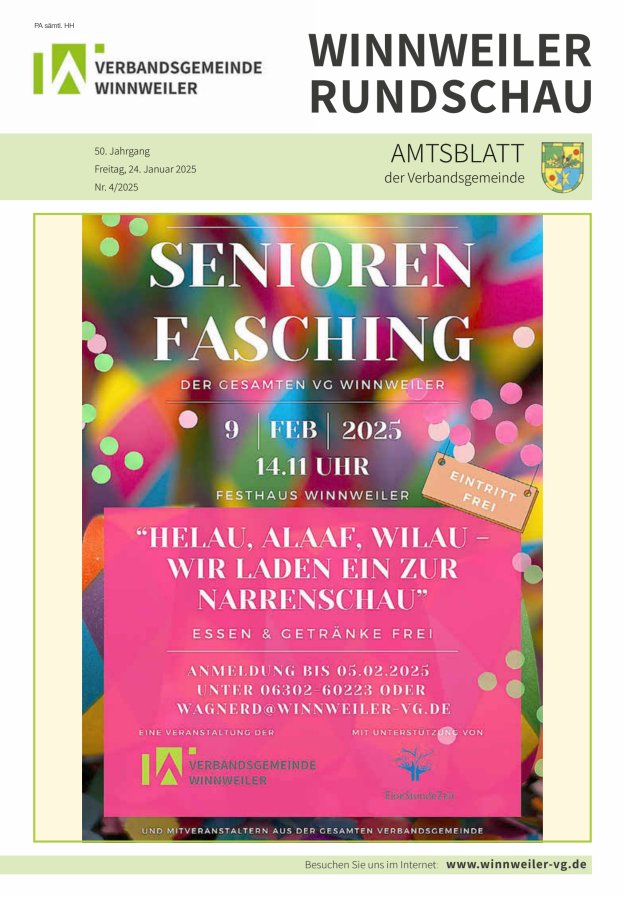 Winnweiler Rundschau Titelblatt 04/2025