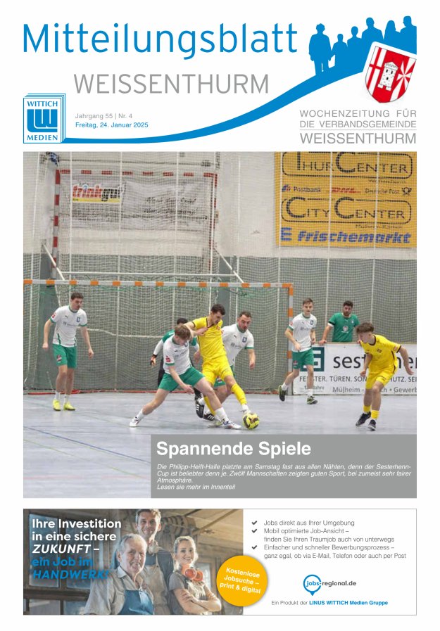 Mitteilungsblatt für den Bereich der Verbandsgemeinde Weißenthurm Titelblatt 04/2025