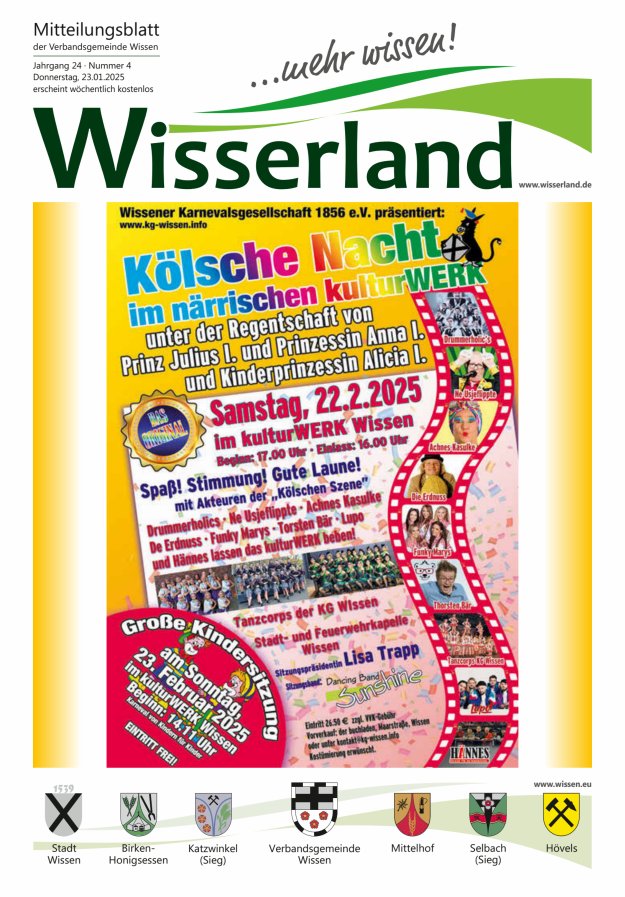 Mitteilungsblatt Wissen - Wisserland...mehr wissen! Titelblatt 04/2025