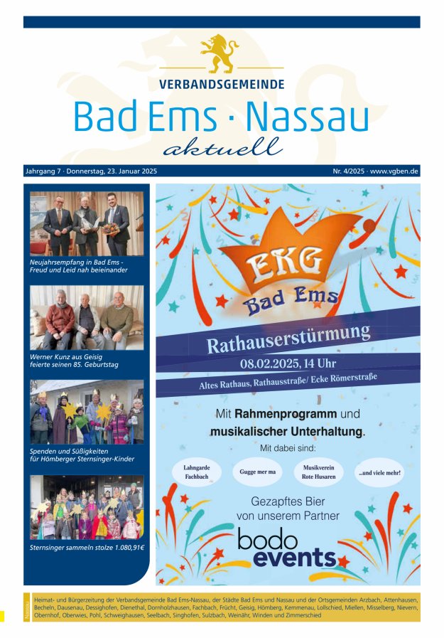 Bad Ems-Nassau aktuell Ausgabe Nassau Titelblatt 04/2025