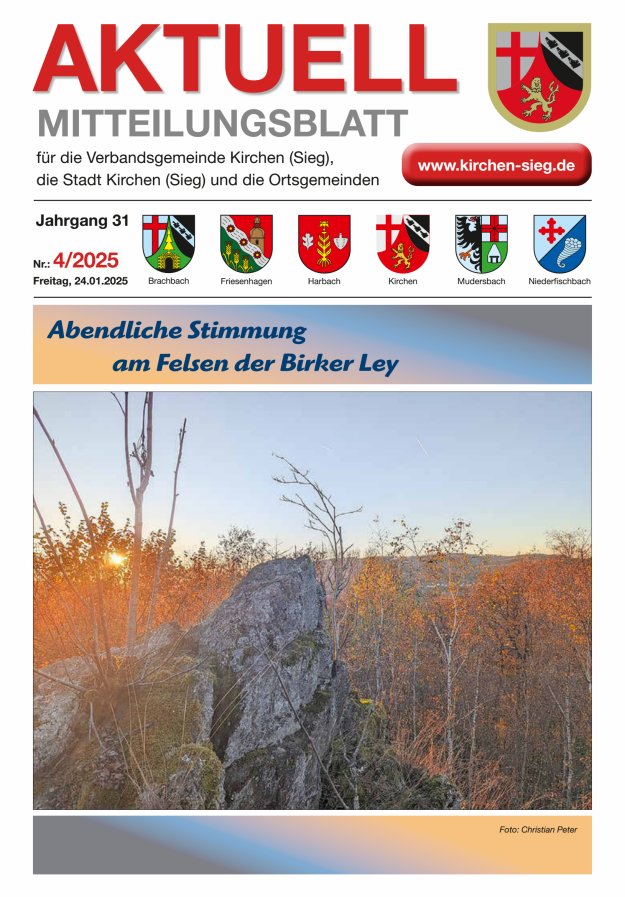 Aktuell - Mitteilungsblatt für die VG Kirchen (Sieg) Titelblatt 04/2025