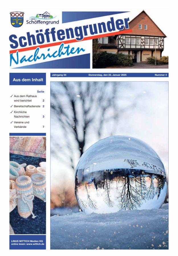 Schöffengrunder Nachrichten Titelblatt 04/2025