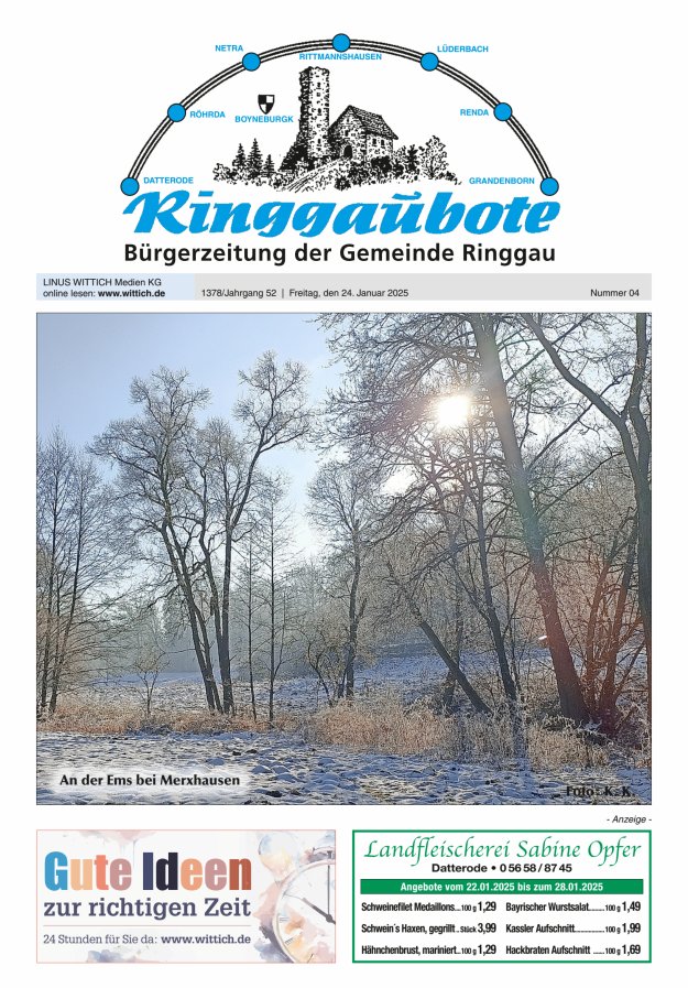 Ringgaubote Titelblatt 04/2025