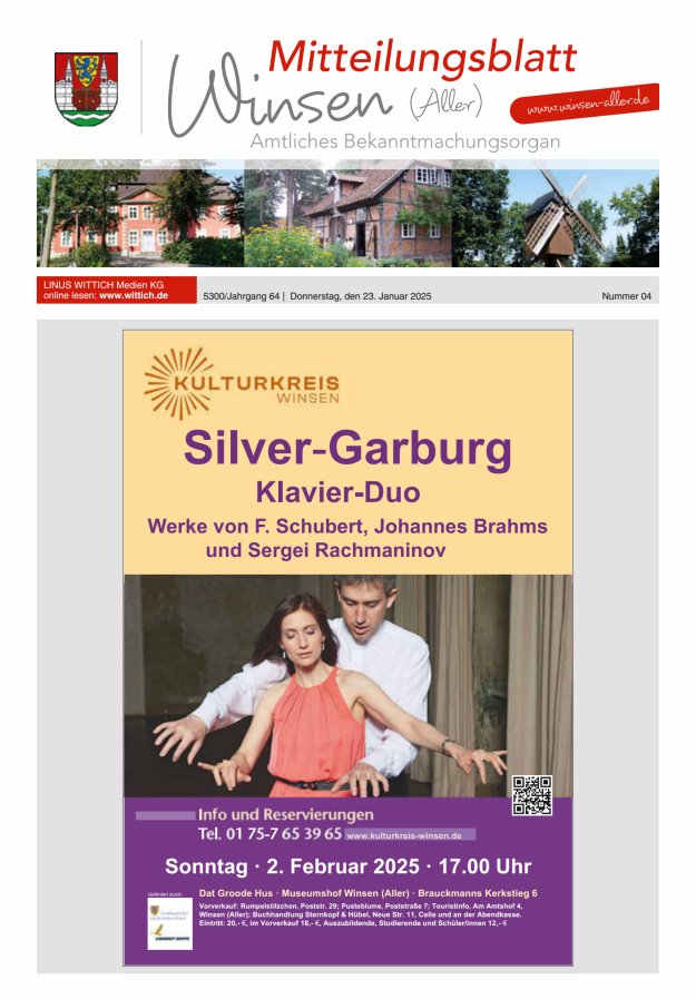 Mitteilungsblatt der Gemeinde Winsen Titelblatt 04/2025