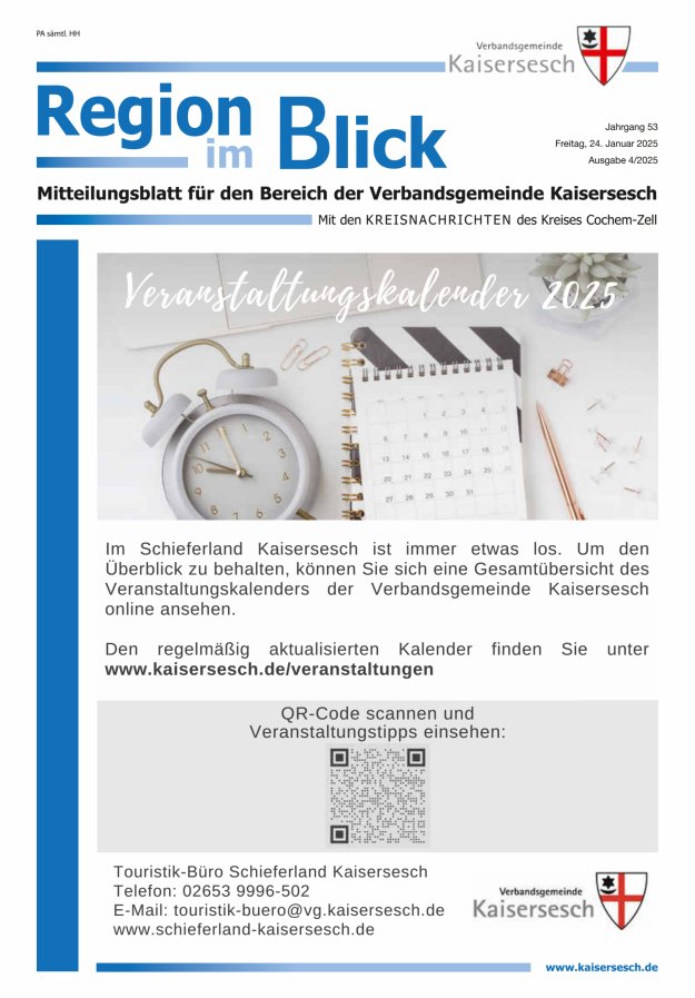 Region im Blick VG Kaisersesch Titelblatt 04/2025