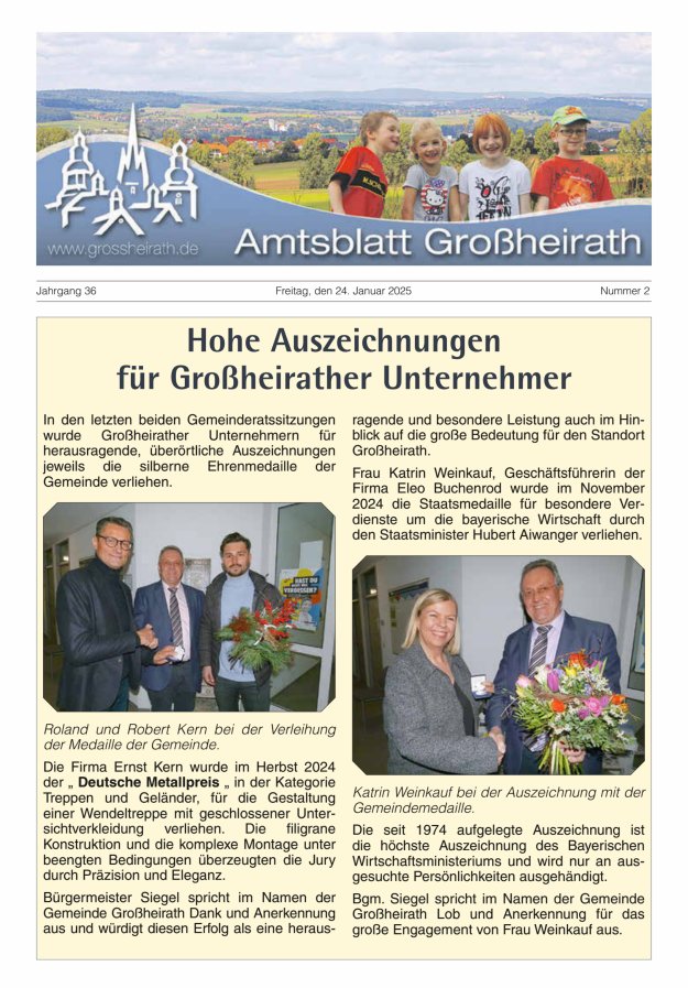 Amtsblatt Großheirath Titelblatt 02/2025