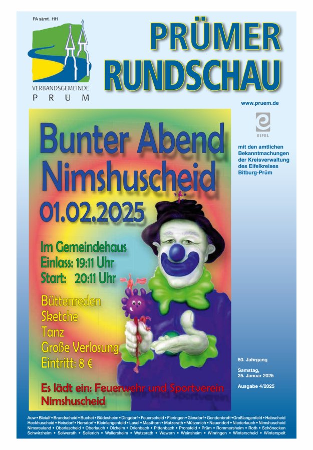 Prümer Rundschau Titelblatt 04/2025
