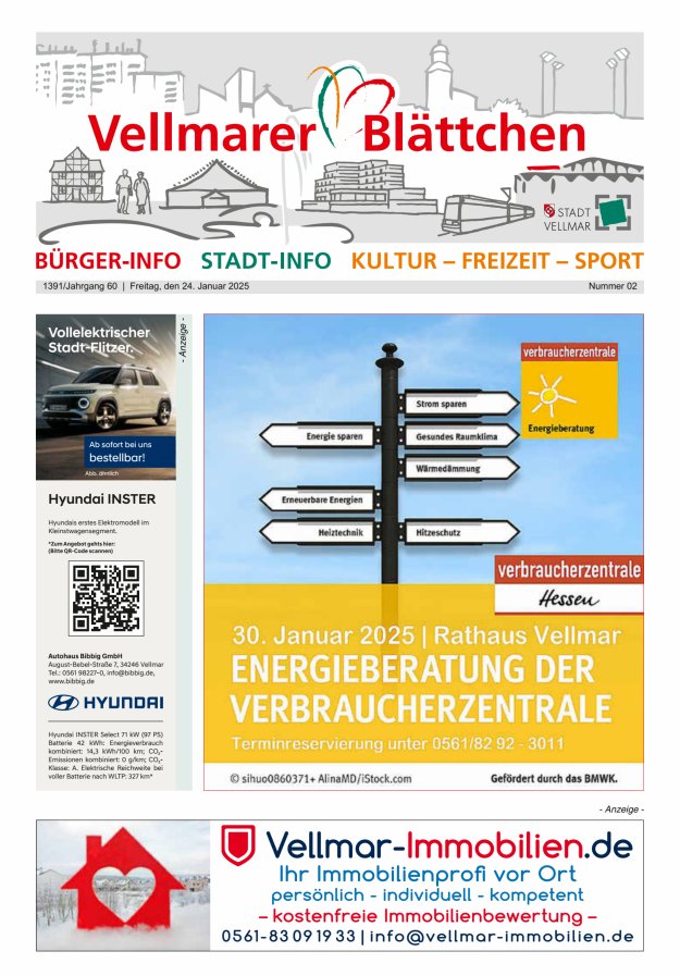 Vellmarer Blättchen Titelblatt 02/2025