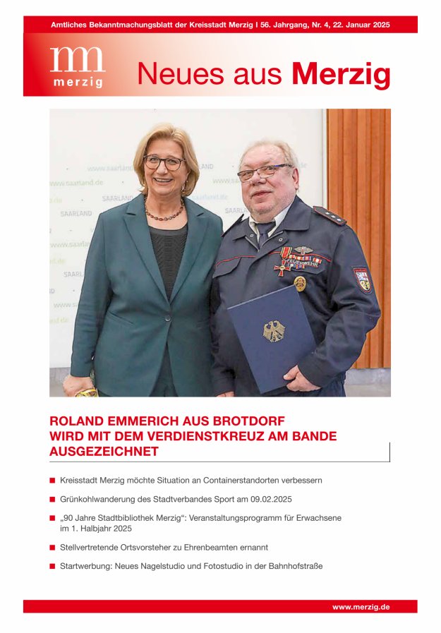 Neues aus Merzig Titelblatt 04/2025