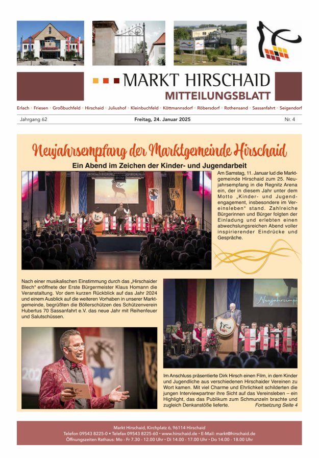 Mitteilungsblatt Markt Hirschaid Titelblatt 04/2025