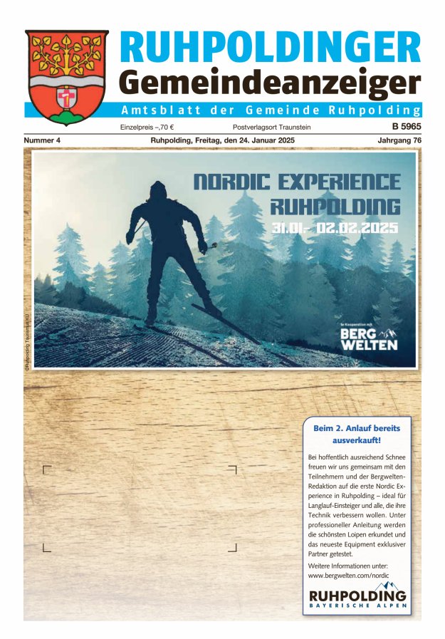 Ruhpoldinger Gemeindeanzeiger Titelblatt 04/2025