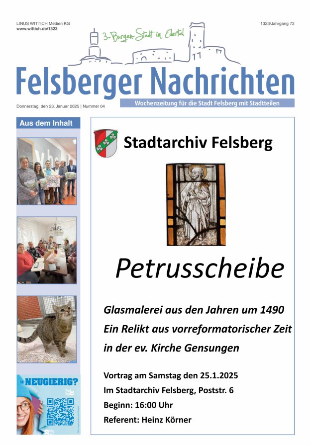 Felsberger Nachrichten Titelblatt 04/2025