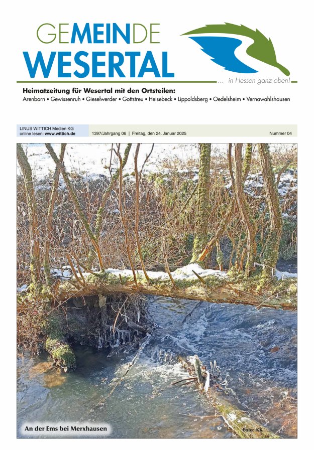 Wesertal Titelblatt 04/2025