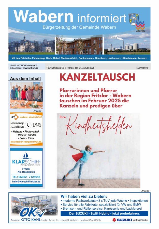 Wabern informiert Titelblatt 04/2025