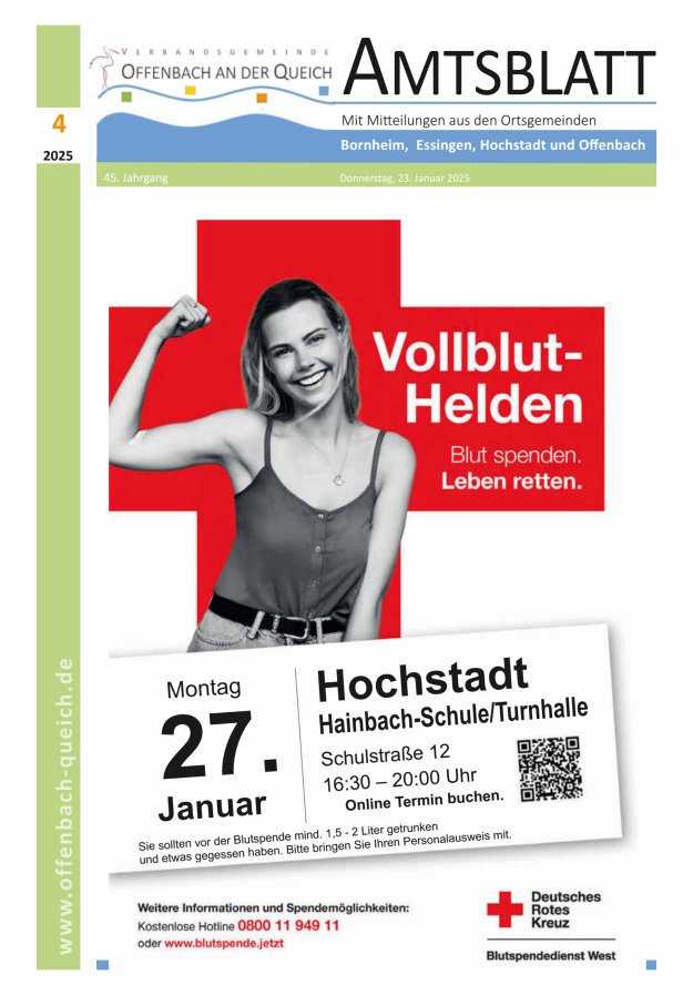 Amtsblatt VG Offenbach an der Queich Titelblatt 04/2025