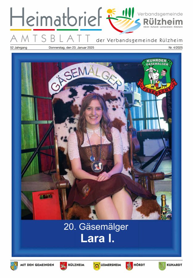 Heimatbrief VG Rülzheim Titelblatt 04/2025