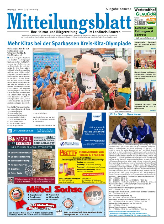 Mitteilungsblatt LK Bautzen Ausgabe Kamenz Titelblatt 03/2025