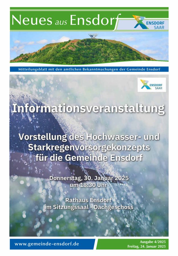 Neues aus Ensdorf Titelblatt 04/2025