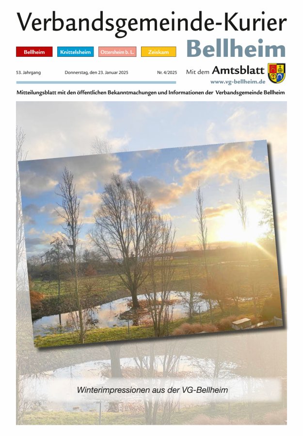 Verbandsgemeinde-Kurier Bellheim Titelblatt 04/2025