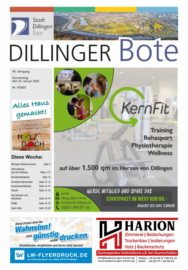 Dillinger Bote Titelblatt 04/2025
