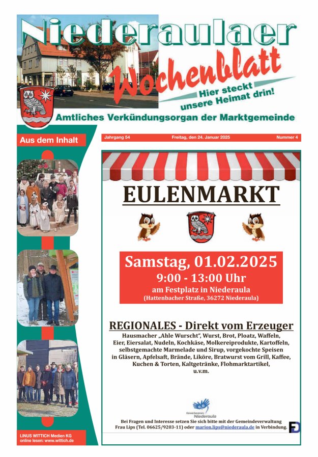 Niederaulaer Wochenblatt Titelblatt 04/2025