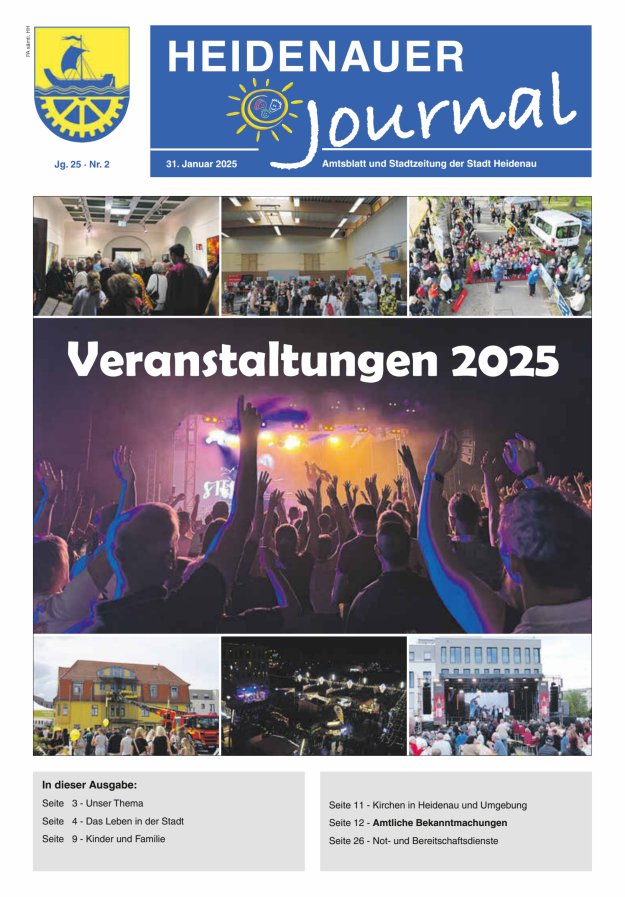 Heidenauer Journal - Amtsblatt und Stadtzeitung der Stadt Heidenau Titelblatt 02/2025
