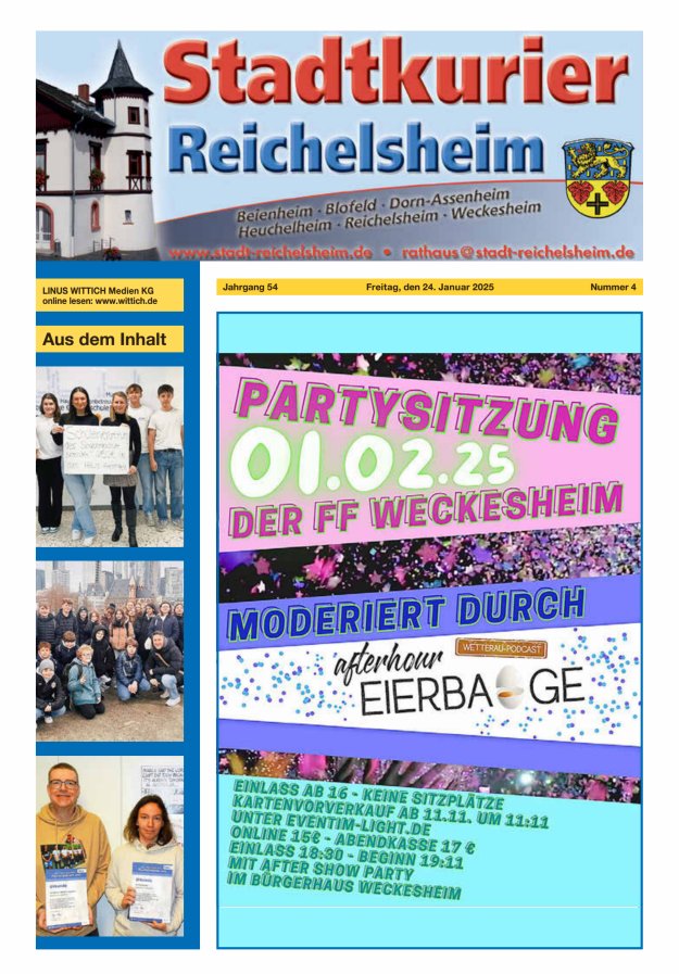 Stadtkurier Reichelsheim Titelblatt 04/2025