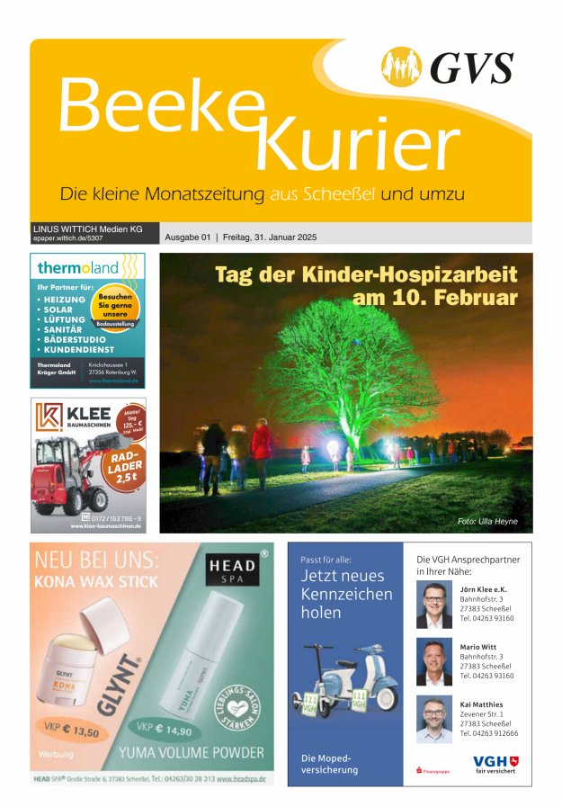 Beeke Kurier Titelblatt 01/2025