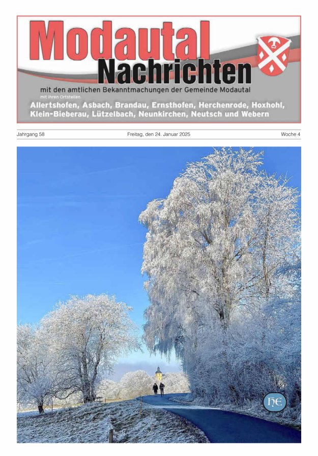 Modautal-Nachrichten Titelblatt 04/2025