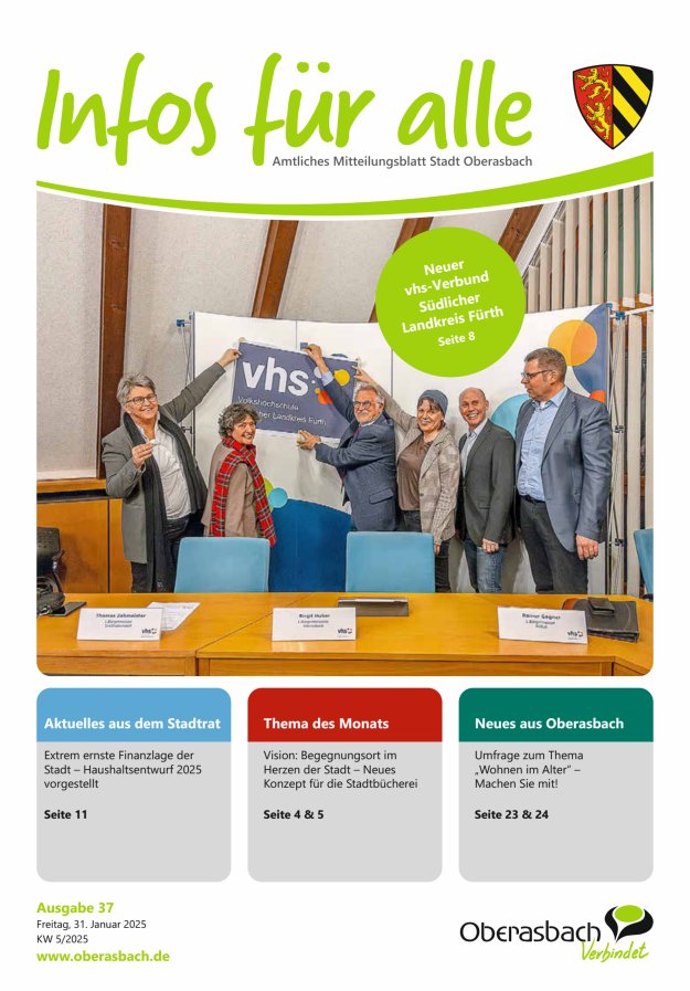 Stadt Oberasbach Titelblatt 37/2025