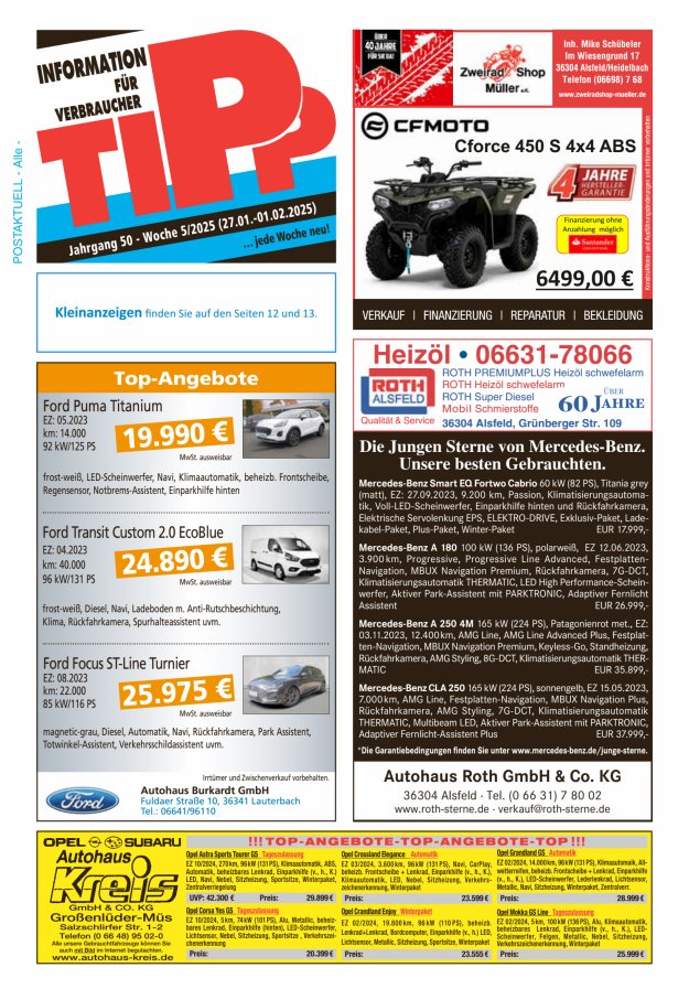 Tipp Vogelsberg Titelblatt 05/2025