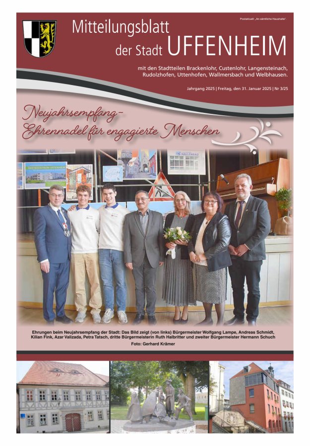 Mitteilungsblatt der Stadt Uffenheim Titelblatt 03/2025