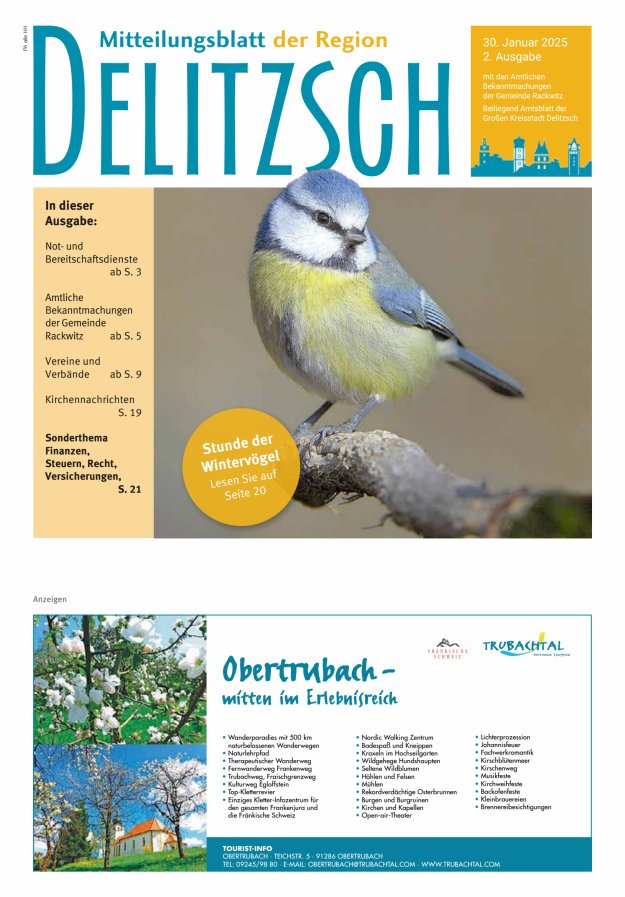 Mitteilungsblatt der Region Delitzsch Titelblatt 02/2025