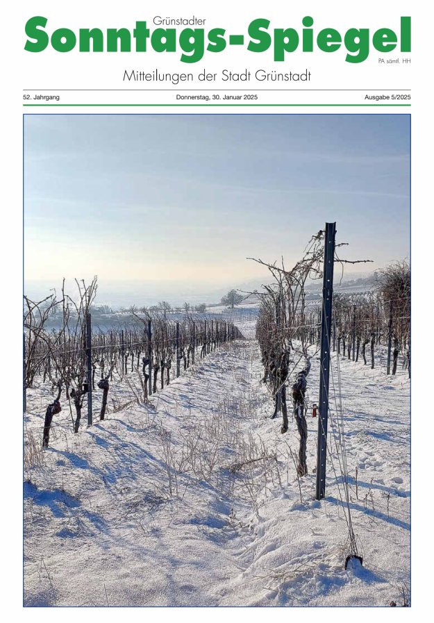 Grünstadter Sonntags-Spiegel Titelblatt 05/2025
