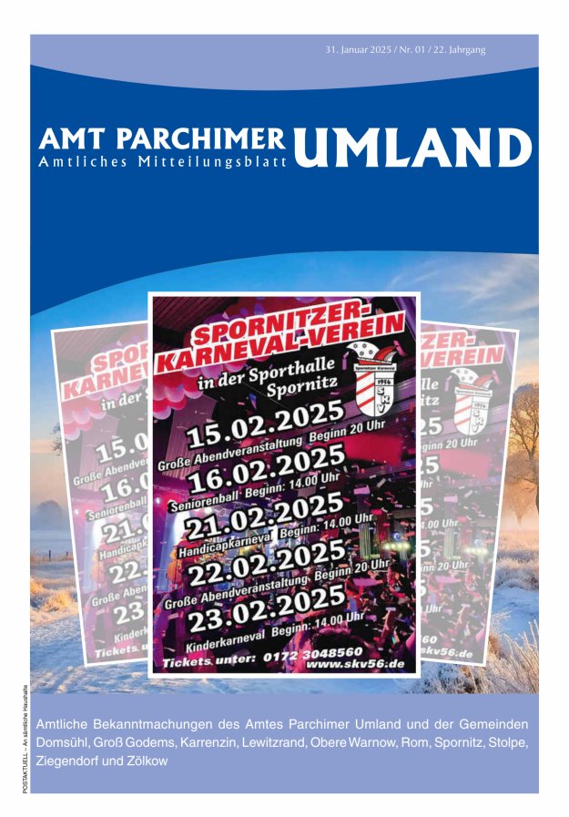 Amt Parchimer Umland Titelblatt 01/2025