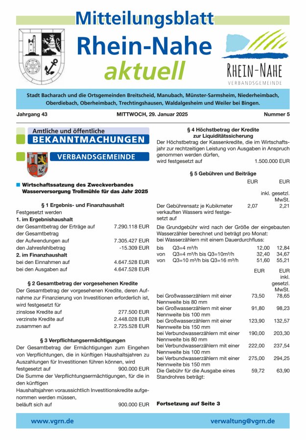 Rhein-Nahe aktuell Titelblatt 05/2025