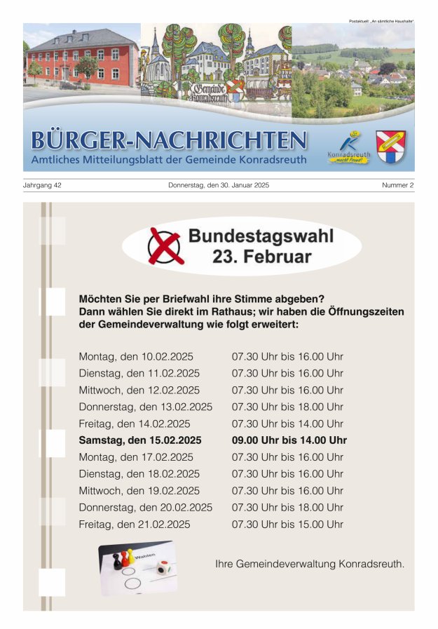 Bürger-Nachrichten Titelblatt 02/2025