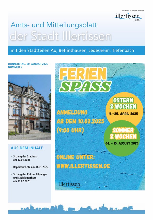 Amts- und Mitteilungsblatt Stadt Illertissen Titelblatt 05/2025