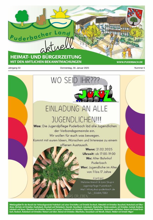 Puderbacher Land aktuell Titelblatt 05/2025