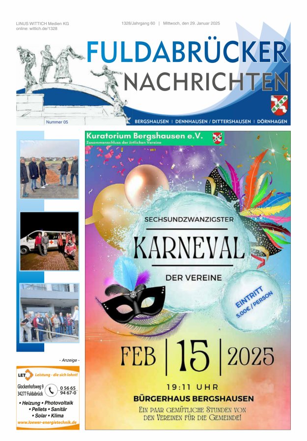 Fuldabrücker Nachrichten Titelblatt 05/2025