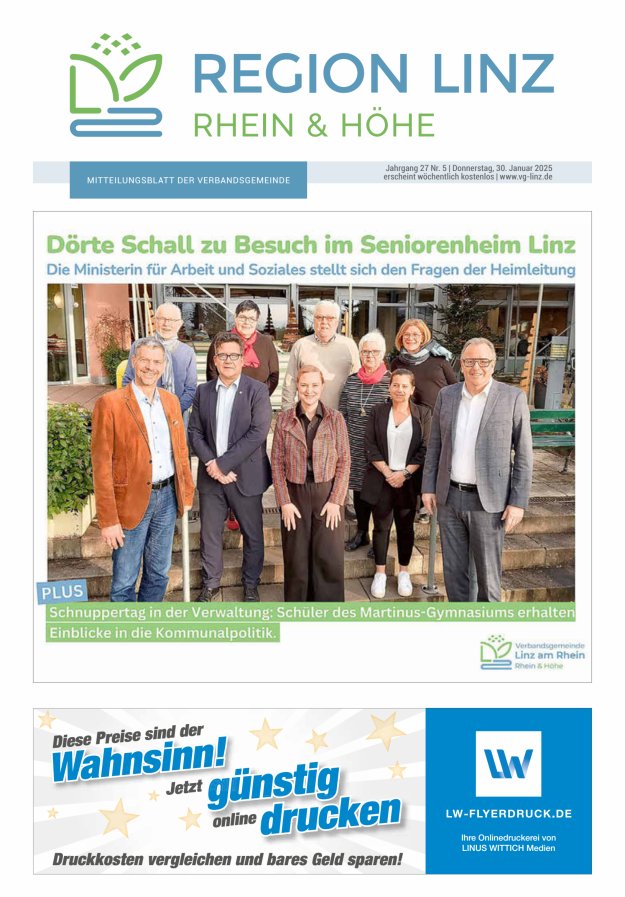 Unsere Verbandsgemeinde Linz am Rhein Titelblatt 05/2025