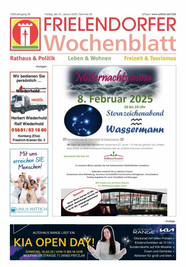 Frielendorfer Wochenblatt Titelblatt 05/2025