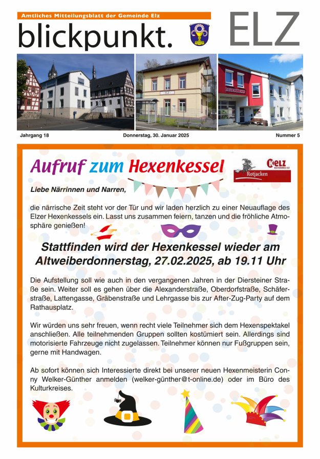Blickpunkt Elz Titelblatt 05/2025