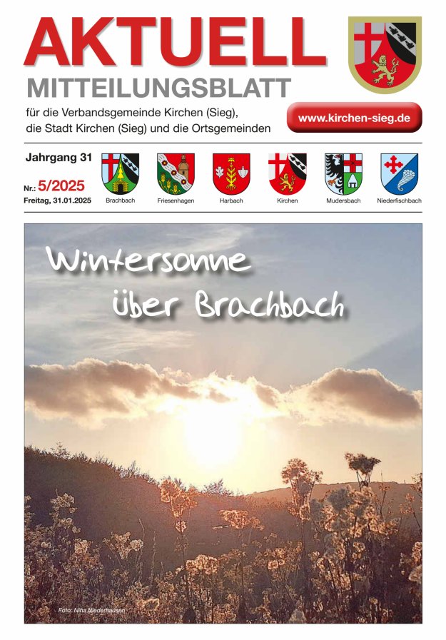 Aktuell - Mitteilungsblatt für die VG Kirchen (Sieg) Titelblatt 05/2025