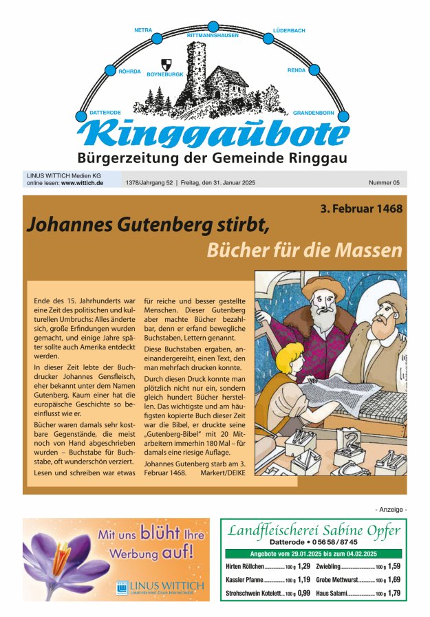 Ringgaubote Titelblatt 05/2025