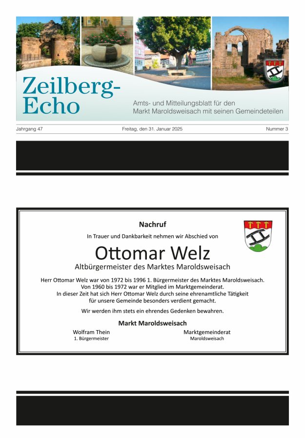 Zeilberg-Echo Titelblatt 03/2025