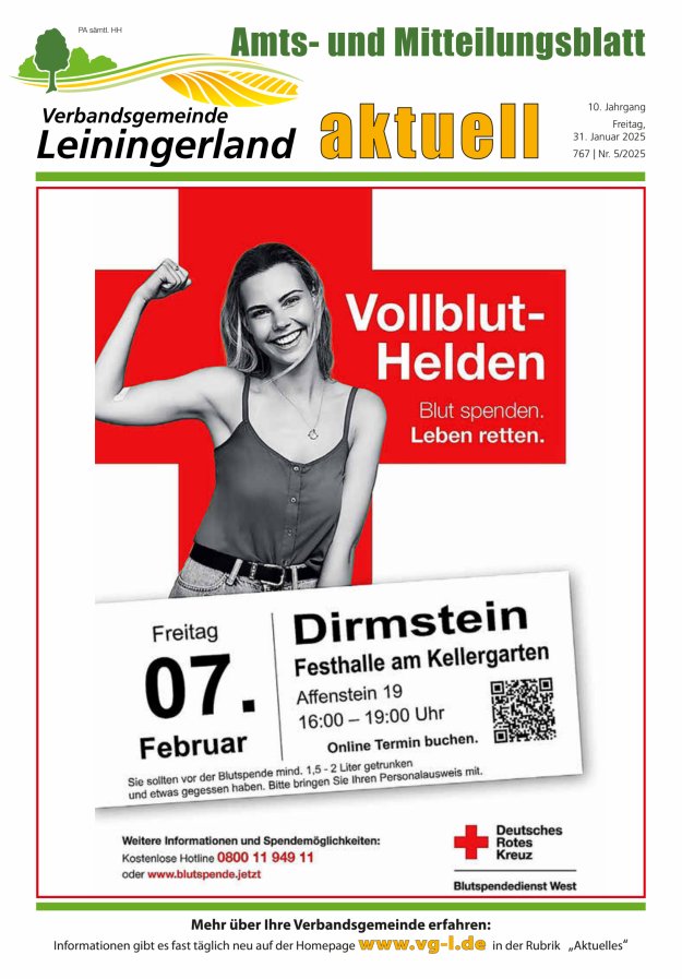 VG Leiningerland aktuell Titelblatt 05/2025