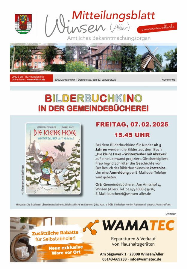 Mitteilungsblatt der Gemeinde Winsen Titelblatt 05/2025