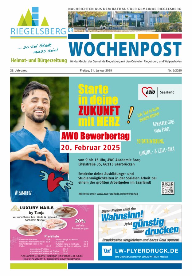 Riegelsberger Wochenpost Titelblatt 05/2025